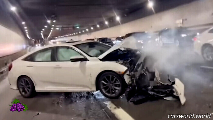 Accidente Imprudente De Clout Chaser Causa Estragos En El Túnel De Boston | Carscoops
